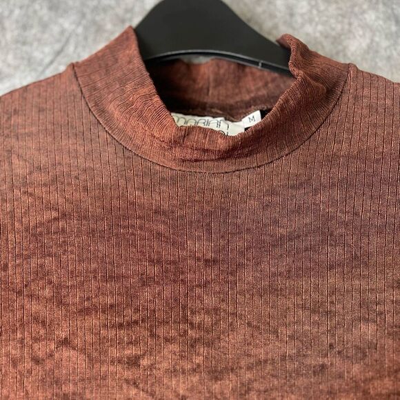 Vintage Marian & Maral Women’s Sz.M Mock Neck Fit & Flare Brown Mini Dress #150 - Picture 5 of 7
